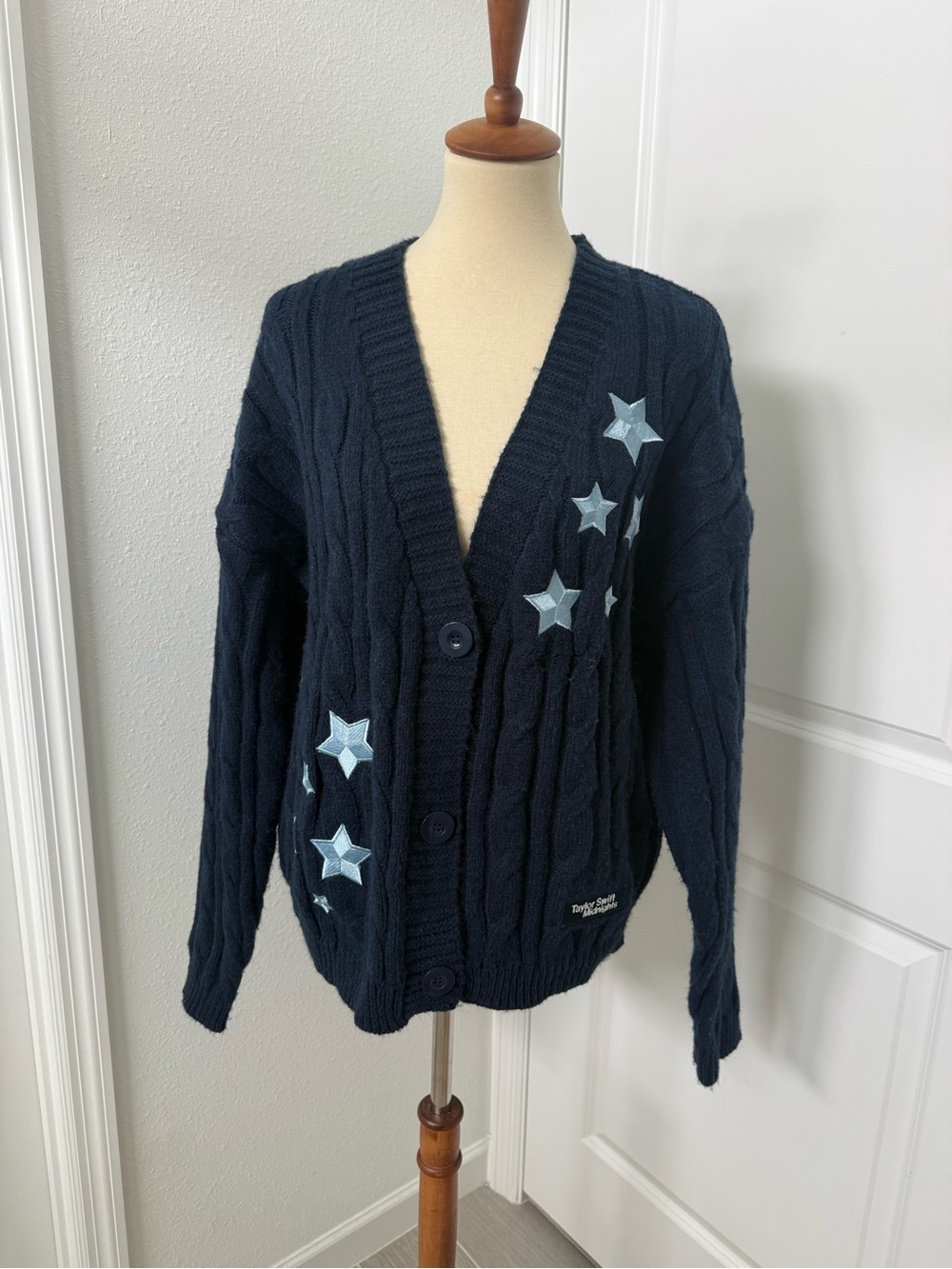 Official Taylor Swift Midnights Navy Star Cardigan M/L
